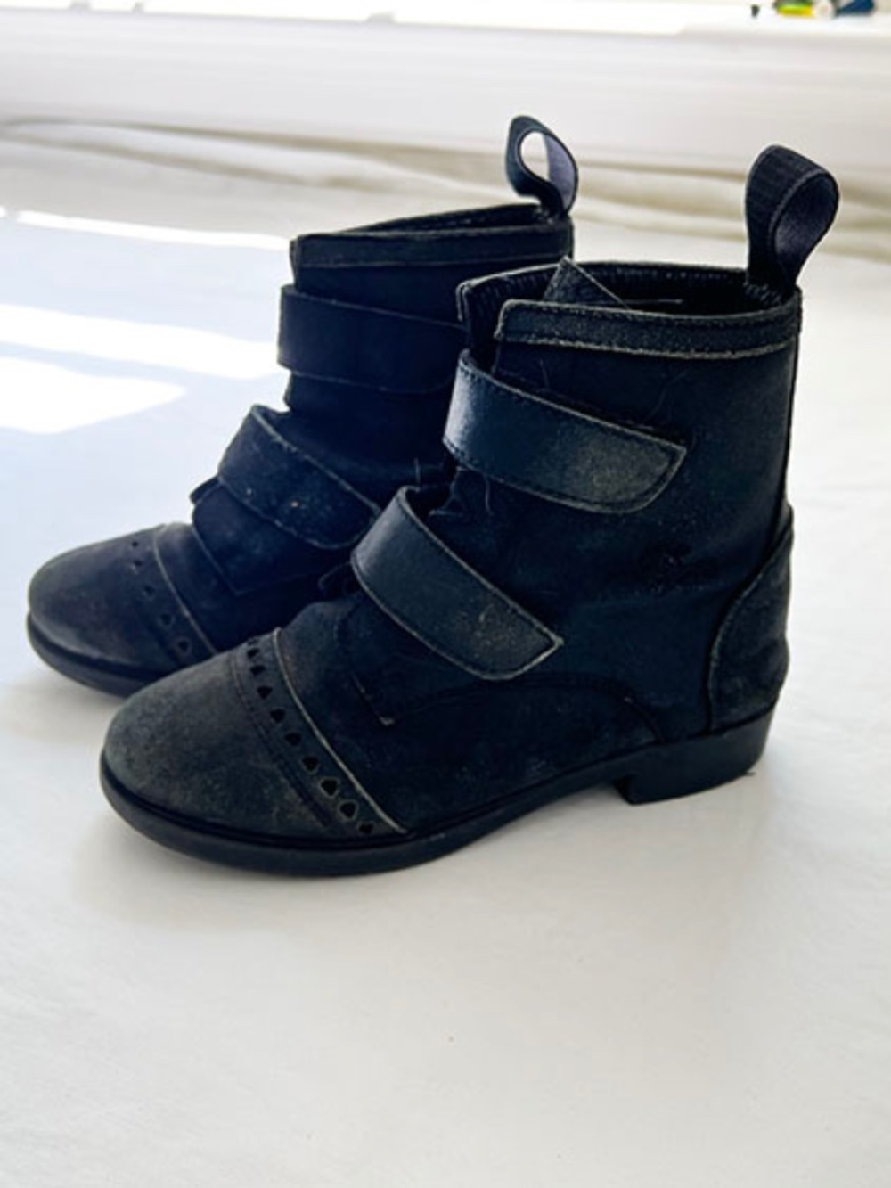 Belle & Bow Velcro Closure Paddock Boots, Little Kids Size
